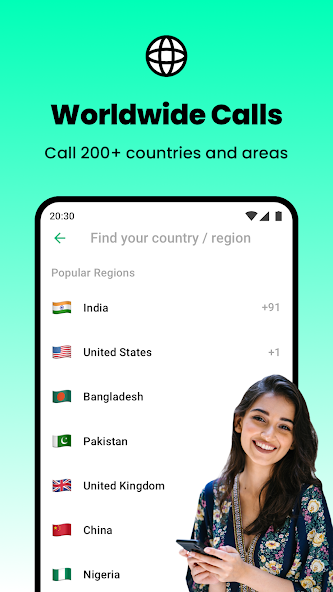 Experience free local and international calls with crystal-clear audio. Enjoy secure and stable calling to 230+ countries. Start your first free call now!