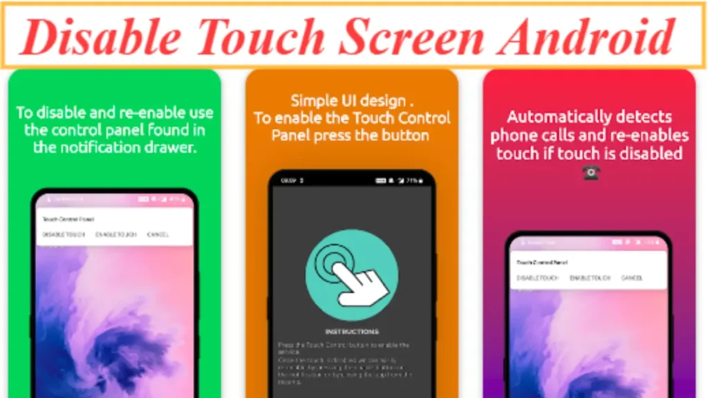 disable touch screen android